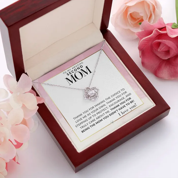 ShineOn Fulfillment Necklaces Second Mom Gift Thank You Present for Stepmom Bonus Mom Second Mom Unbiological Mom or Other Mom Great For Mothers Day Christmas Her Birthday Or As An Encouragement Gift