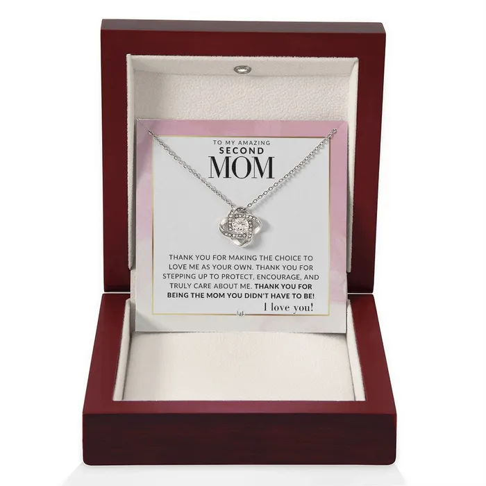 ShineOn Fulfillment Necklaces Second Mom Gift Thank You Present for Stepmom Bonus Mom Second Mom Unbiological Mom or Other Mom Great For Mothers Day Christmas Her Birthday Or As An Encouragement Gift