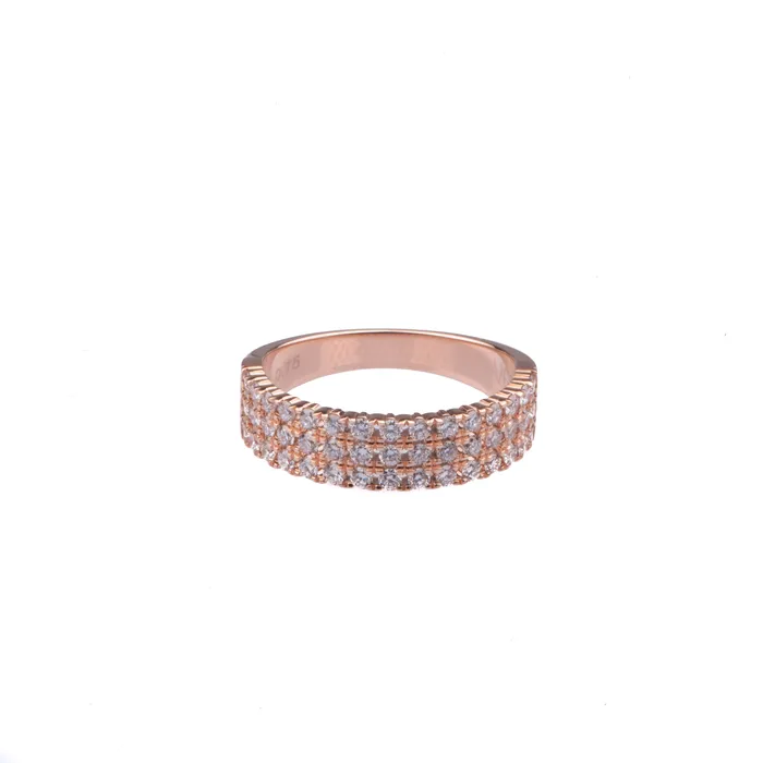 Vivien Frank Designs Diamond Cigar Ring RoseGold Rings