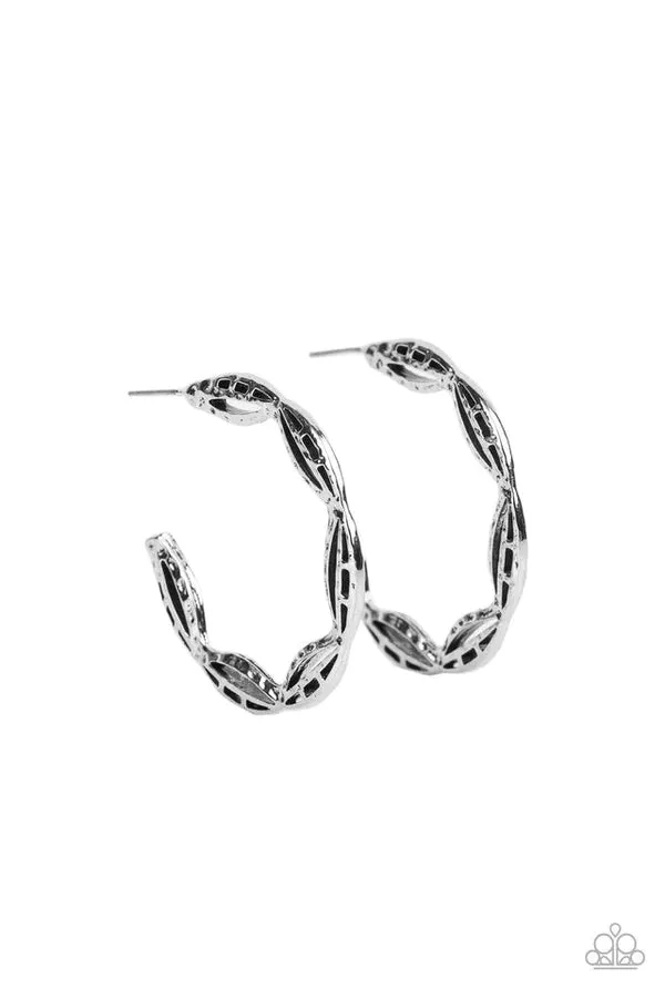 Earrings Paparazzi Eco Express Silver Hoop Earrings A Finishing Touch Jewelry