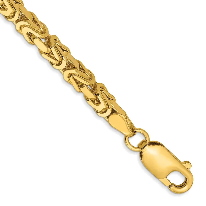 10k Yellow Gold 325 mm Byzantine Bracelet 1246 grams Qgold Bracelets