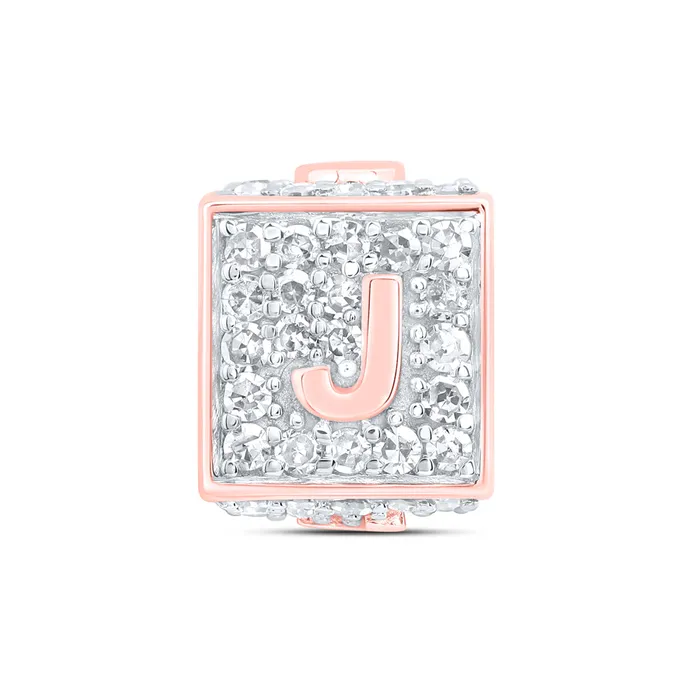 10Kt Gold 13CtwDia Nk Fashion Initial J Bracelet Box GND Bracelets
