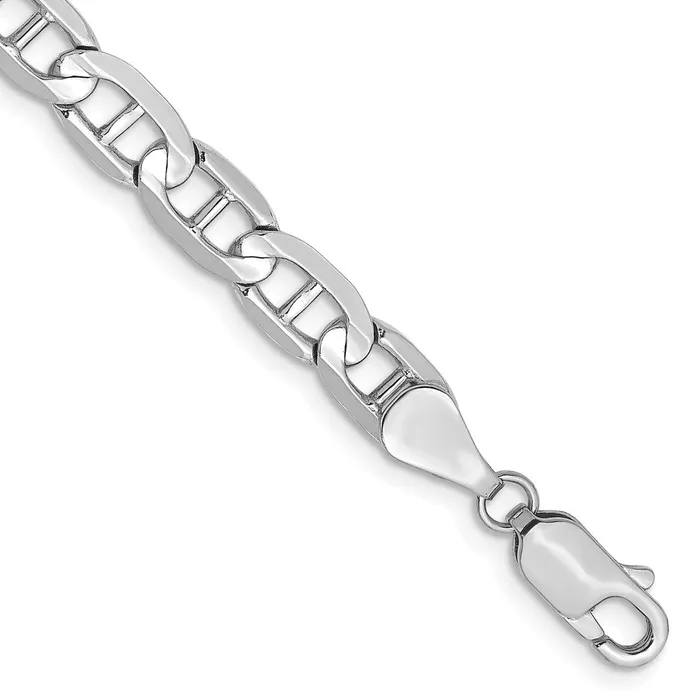 14k WG 525mm Concave Anchor Chain Bracelet 791 grams Qgold Bracelets
