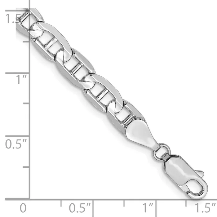 14k WG 525mm Concave Anchor Chain Bracelet 791 grams Qgold Bracelets 14k WG 525mm Concave Anchor Chain Bracelet 791 grams Qgold Bracelets