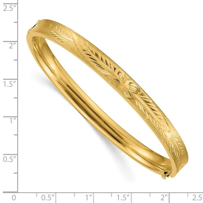 14k Yellow Gold 6 mm 41 Diamondcut Concave Hinged Bangle Bracelet 728 grams Qgold Bracelets 14k Yellow Gold 6 mm 41 Diamondcut Concave Hinged Bangle Bracelet 728 grams Qgold Bracelets