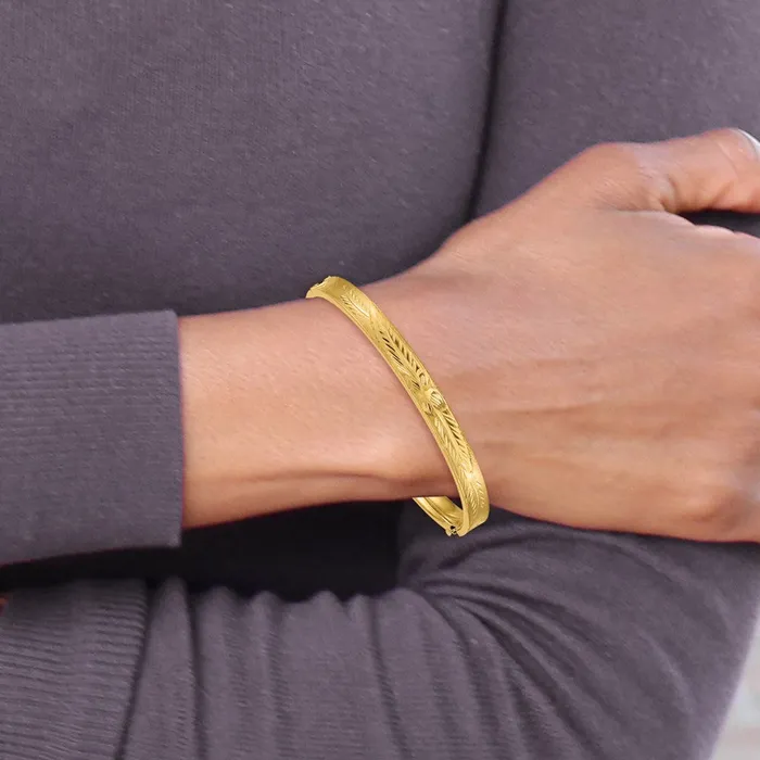 14k Yellow Gold 6 mm 41 Diamondcut Concave Hinged Bangle Bracelet 728 grams Qgold Bracelets 14k Yellow Gold 6 mm 41 Diamondcut Concave Hinged Bangle Bracelet 728 grams Qgold Bracelets