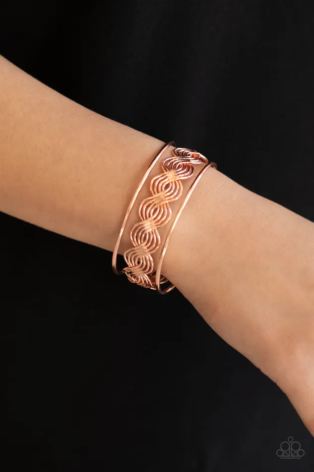 Bracelets WEAVE An Impression Copper Wire Cuff Bracelet Paparazzi Paparazzi Accessories