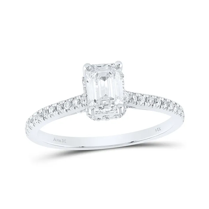 GND Rings Gold Solitaire Bridal Wedding Engagement Ring 1 Cttw Emerald Natural Diamond Womens 19 grams GND Rings Gold Solitaire Bridal Wedding Engagement Ring 1 Cttw Emerald Natural Diamond Womens 19 grams