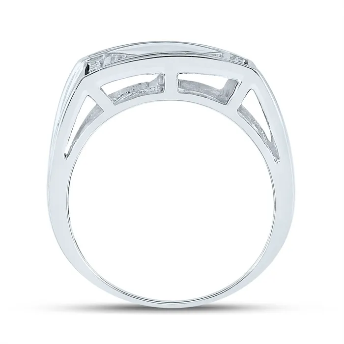 GND Rings Sterling Silver Cluster Ring 13 Cttw Round Natural Diamond Mens 682 grams GND Rings Sterling Silver Cluster Ring 13 Cttw Round Natural Diamond Mens 682 grams