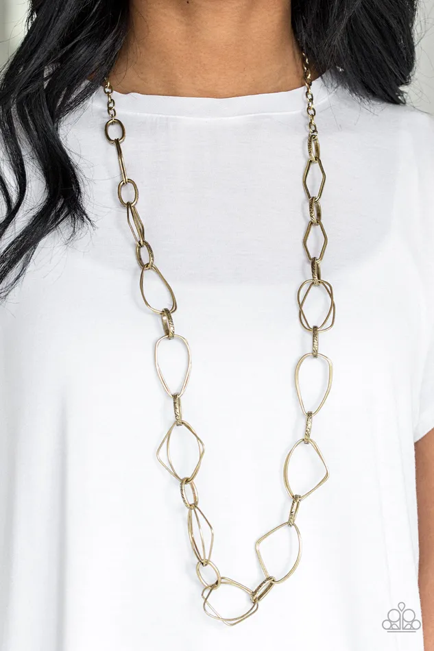 Necklaces Attitude Adjustment Brass Frame Necklace Paparazzi Paparazzi Accessories