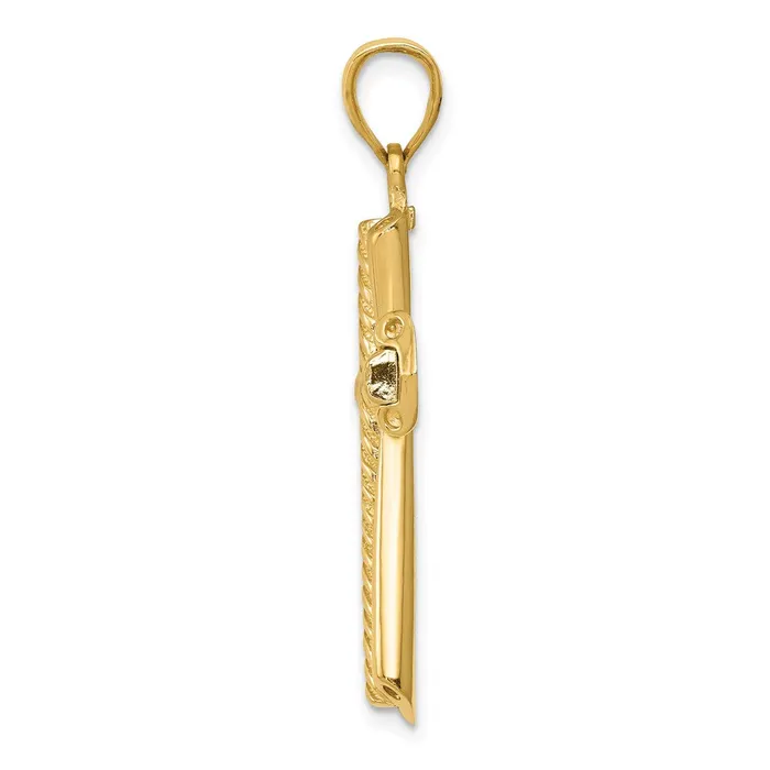 Necklaces Qgold 14k Yellow Gold 21 mm Twisted Cross Pendant 608 grams Necklaces Qgold 14k Yellow Gold 21 mm Twisted Cross Pendant 608 grams