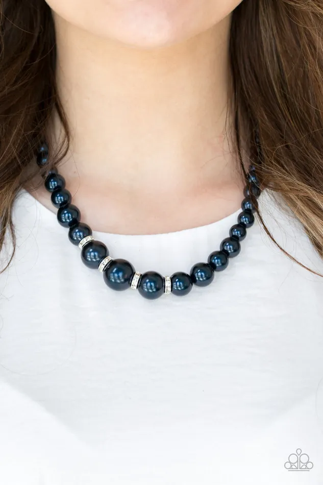Paparazzi Accessories Necklaces Paparazzi Party Pearls Blue Pearl Silver White Rhinestone Necklace Paparazzi Accessories Necklaces Paparazzi Party Pearls Blue Pearl Silver White Rhinestone Necklace