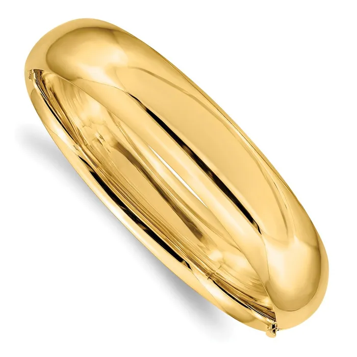 Qgold Bracelets 10k Yellow Gold 145 mm 916 High Polished Hinged Bangle Bracelet 186 grams Qgold Bracelets 10k Yellow Gold 145 mm 916 High Polished Hinged Bangle Bracelet 186 grams