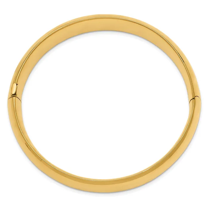 Qgold Bracelets 10k Yellow Gold 145 mm 916 High Polished Hinged Bangle Bracelet 186 grams Qgold Bracelets 10k Yellow Gold 145 mm 916 High Polished Hinged Bangle Bracelet 186 grams