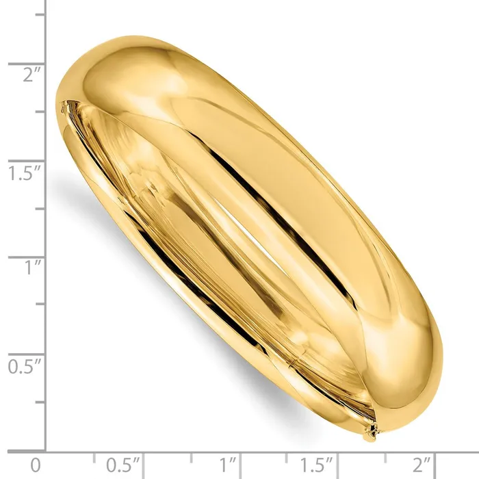 Qgold Bracelets 10k Yellow Gold 145 mm 916 High Polished Hinged Bangle Bracelet 186 grams Qgold Bracelets 10k Yellow Gold 145 mm 916 High Polished Hinged Bangle Bracelet 186 grams