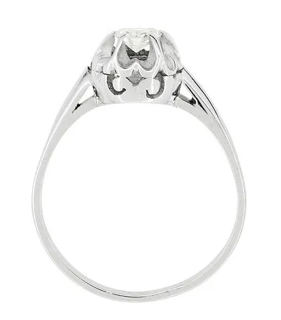 Rings Buttercup Old Mine Cut Diamond Antique 14 Karat White Gold Engagement Ring Antique Jewelry Mall Rings Buttercup Old Mine Cut Diamond Antique 14 Karat White Gold Engagement Ring Antique Jewelry Mall