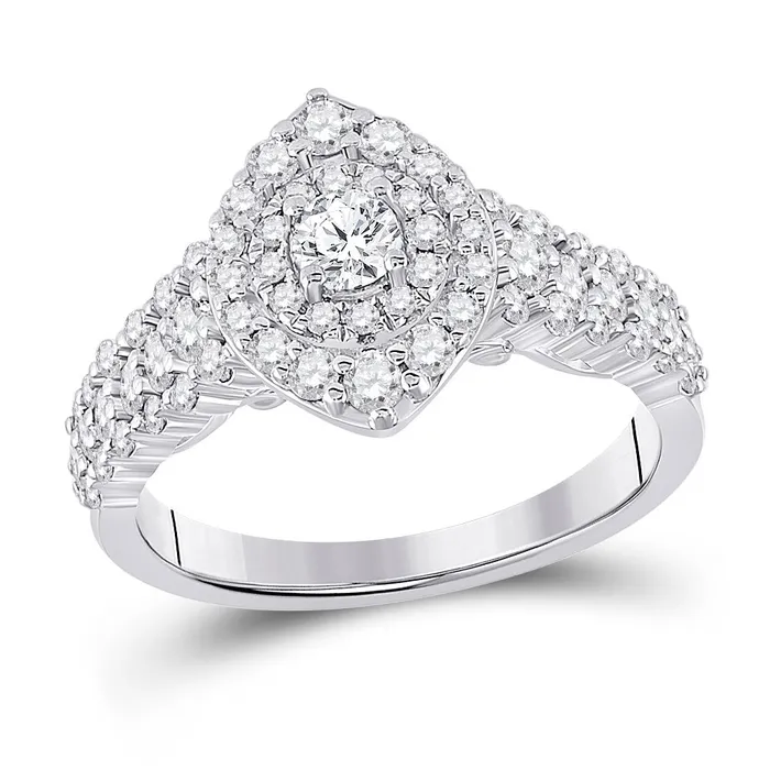 Rings GND Gold Halo Bridal Wedding Engagement Ring 115 Cttw Round Natural Diamond Womens 539 grams Rings GND Gold Halo Bridal Wedding Engagement Ring 115 Cttw Round Natural Diamond Womens 539 grams