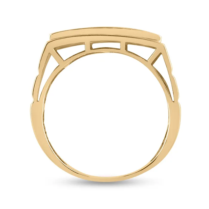 Rings GND Gold Rectangle Cluster Ring 12 Cttw Round Natural Diamond Mens 81 grams Rings GND Gold Rectangle Cluster Ring 12 Cttw Round Natural Diamond Mens 81 grams